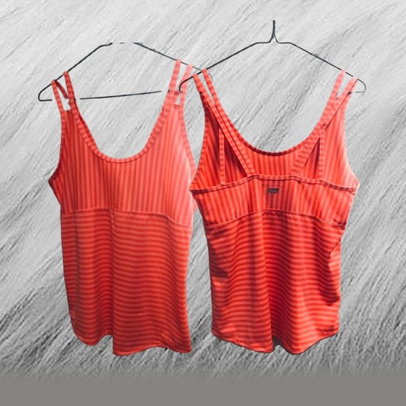 🔥🧡🔥3/$30 or FREE with Purchase over $30 Strappy Orange Striped Tank - Picture 3 of 9